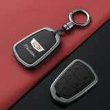 Ewitgo25款凯迪拉克XT5钥匙套XT4 XT6 XTS CT4 CT5男CT6女ATSL扣GT4包壳 A款【5键】尊贵黑-圆环扣款
