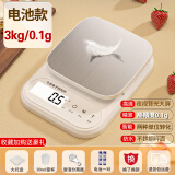 今选（jinxuan）称克电子秤厨房小型克秤高精度称0.1g烘培精准家用食物秤克重秤 【电池款+豪礼】 3kg 0.1g