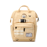 出走面包屋 日系学院学生书包初高中双肩包搭ins食物挂件背包电脑包女 芝士黄