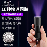 鹿仙子紫光灯手电筒UV胶绿油固化灯验钞防伪码荧光剂检测LED紫外线灯 9灯紫光手电筒