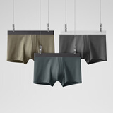 蕉内（Bananain）银皮301P莫代尔内裤男士棉裆7A抗菌透气运动四角短裤头四季款3件 磁铁黑+军绿+烟灰蓝 3条 XL