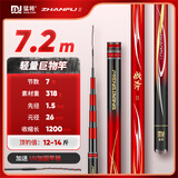 猛将猛将战斧二代8H19超轻超硬巨物竿调黑坑竿鱼竿青鱼竿 7.2m 战斧二代8H19调暴力巨物竿