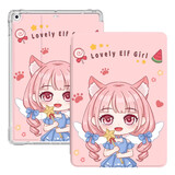 zoyuiPad10.2保护套2021款第9代适用苹果平板电脑2020软壳8卡通可爱7气囊全包防摔 猫耳小仙女【配钢化膜】 iPad10.2英寸