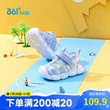 361°宝宝凉鞋25夏季男女幼童软弹儿童运动护足包头沙滩凉鞋 蓝25