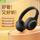 宏碁（acer）OHR300头戴式蓝牙耳机无线降噪耳麦电脑游戏运动音乐耳机超长待机适用于苹果华为小米黑色