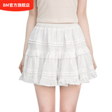 BM白色短裙子a字法式波点蓬蓬半身裙女夏季2026新款芭蕾风蛋糕裙 白色 均码