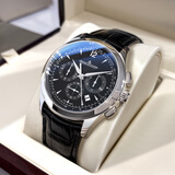 【二手99新】积家Jaeger大师系列男表自动机械手表月相大三针小丑盘18K玫瑰金超薄二手奢侈品腕表 40mm 黑盘银针 Q1538470