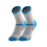 悠途（UTO）运动跑步袜抗菌除臭男户外登山徒步中筒袜2双灰蓝色L