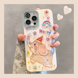 鹿途者 DEERWALK小飞象长颈鹿挂绳适用苹果17手机壳iphone16promax可爱卡通12网红女款14点钻13pro自带镜头膜 happy 小飞象 iPhone 14