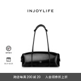 INJOYLIFE健身包中号新款潮复古软皮单肩包枕头包大容量手拎包女 中号