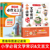 小学必背文学文化常识+文言文（共2册）语文同步教材基础知识大盘点思维导图速记必备古诗词小古文大全 