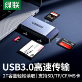 绿联USB3.0高速读卡器 多功能合一读卡器 支持SD/TF/CF/MS型手机相机内存卡记录仪存储卡50540