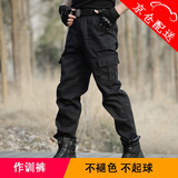 KXRIC耐磨战术裤男春秋保安裤子作训裤作战训练服军迷工装裤 黑色作训裤 四季款 XL