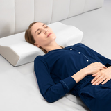 佳奥枕头慢回弹记忆棉枕芯深度睡眠成人颈椎睡眠枕头 蝶形低枕白色