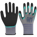 星宇L508手套劳保耐磨浸胶防滑皱纹透气工作劳动干活工地防护胶皮 12双 星宇A416 均码