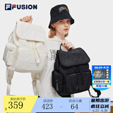 FILA FUSION斐乐潮牌女子背包新款时尚简约双肩包大容量运动包 纶度白-WT XS