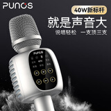 Punos/博浪沙【性价比高】40W双喇叭户外k歌麦唱歌话筒音响一体麦自带声卡TWS蓝牙手机录歌无线麦克风 KG6 标准版【收纳包+豪礼】