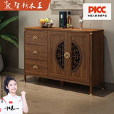 智新木王实木框鞋柜家用门口入户客厅新中式玄关柜子阳台储物柜