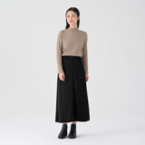 无印良品（MUJI）女式 灯芯绒 A字裙 长半身裙女秋冬款裙子 美拉德BE09CC3A 黑色 S (155/62A)