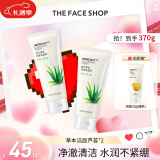 菲诗小铺（THE FACE SHOP）洗面奶女温和清洁干皮草本泡沫丰富洁面膏男情人节礼物 2支芦荟洁面