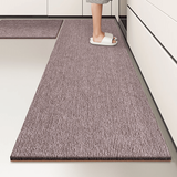 世希厨房吸水防油地垫耐脏可裁剪入户进门口玄关tpe地毯卫生间防滑垫 米棕色环保TPE单条纹 定制联系客服