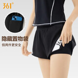 361°运动健身瑜伽裤女夏季薄款假两件透气户外骑行跑步短裤
