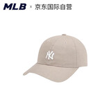 MLB棒球帽时尚百搭遮阳帽软顶轻便3ACP7701N-50BGS 卡其色F