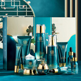 韩婵灵芝护肤品套装洗面奶保湿精华水乳液眼霜送女友生教师节日礼物盒