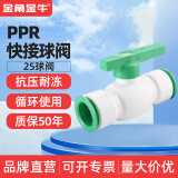 ppr快速接头4分20免热熔水管配件6分25直插式快接管件免烫活接头 25（6分）快接球阀