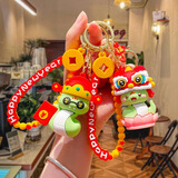 铜小童2025蛇年钥匙扣女本命年吉祥物公仔书包挂件车钥匙链挂饰新年礼品 小青蛇挂件-醒狮