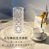 星泽兴水晶台灯卧室床头氛围灯多彩遥控触摸小夜灯装饰摆件创意生日礼物 触控/三色调光