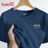 班尼路（Baleno）短袖男夏季t恤学生宽松ins潮流圆领上衣男士圆领重磅纯棉透气汗衫