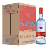 红星二锅头蓝瓶绵柔8陈酿 清香型白酒 53度 500ml*12瓶 整箱装 口粮酒 53度 750mL 6瓶 蓝瓶系列   整箱装
