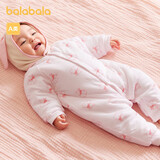 巴拉巴拉婴儿衣服男女童连体衣睡衣2023冬装哈衣爬服全棉加厚