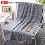 金号毛巾家纺纯棉加厚大浴巾成人男女儿童酒店提缎吸水裹巾情侣洗澡巾 3955灰(浴巾) 440g