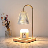 香薰灯融蜡灯精油融烛灯香氛氛围台灯卧室床头灯无火可调光夜灯 融蜡灯【 清光斗笠可调光*2灯】