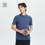 KOLON SPORT/可隆SECO空气POLO 男子户外运动速干防晒抗菌短袖 LHPT4MTT53-BU 蓝色 170/M
