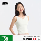 森马（Semir）背心女短款针织内搭显高女士2024夏紧身纯色上衣百搭109324102001