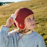 Kocotreekk树儿童帽子保暖防风宝宝冬款软糯毛线帽男女童卡通帽立体