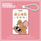 菲仕捷猫和老鼠卡套汤姆杰瑞周边情侣学生饭卡公交校园门禁卡厂牌保护套 款式22 卡套+白皮绳+钥匙扣