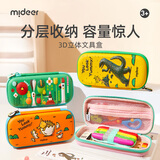 弥鹿（MiDeer）儿童文具盒联名X宫西达也恐龙铅笔盒小学生幼儿园笔袋彩笔水笔女男孩六一儿童节礼物 甲龙宝宝（标准款）