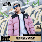 北面（The North Face）1996Nuptse高蓬鹅绒羽绒服ICON潮牌情侣款经典美版尺码|3C8D 4YI/落樱紫 XS /165（建议90斤-110斤））