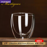 MARTIGUES 北欧家用玻璃杯双层隔热可爱水杯泡茶杯牛奶杯创意咖啡杯子 275ml单只 1只