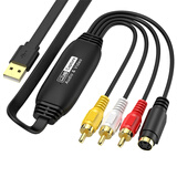 JEQLO高清免驱USB2.0模拟视频采集卡医疗B超彩超AV录像机摄像机OBS录制 AV公头