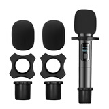 迪普尔麦克风话筒保护防摔防滑圈加厚海绵套KTV防喷罩话筒 防尘套+防滑圈+防摔圈 六件套【黑色】