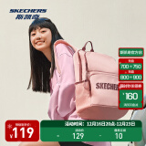 斯凯奇（Skechers）男女同款196家族双肩包电脑包学生经典百搭简约高中书包旅行背包 草莓奶油粉/01UJ 20-30升