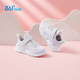 361° 跑鞋运动鞋秋冬男女童(3-12岁)革面防风跑鞋 淡粉紫 35 