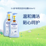 哈罗闪（sanosan）婴儿儿童洗发沐浴露二合一1000ml【0-12岁】新生儿用品低敏温和