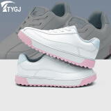 TTYGJ新款高尔夫球鞋女士golf运动鞋防滑厚底显高增高鞋子百搭休闲女鞋 白色 37码