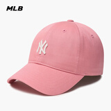 MLB官方 KARINA同款男女时尚百搭软顶棒球帽遮阳帽户外春夏CP77 纽约洋基队/粉红色 均码